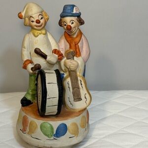 Vintage Albert E Price Musical Figurine Plays Send In The Clowns Drum Music Box